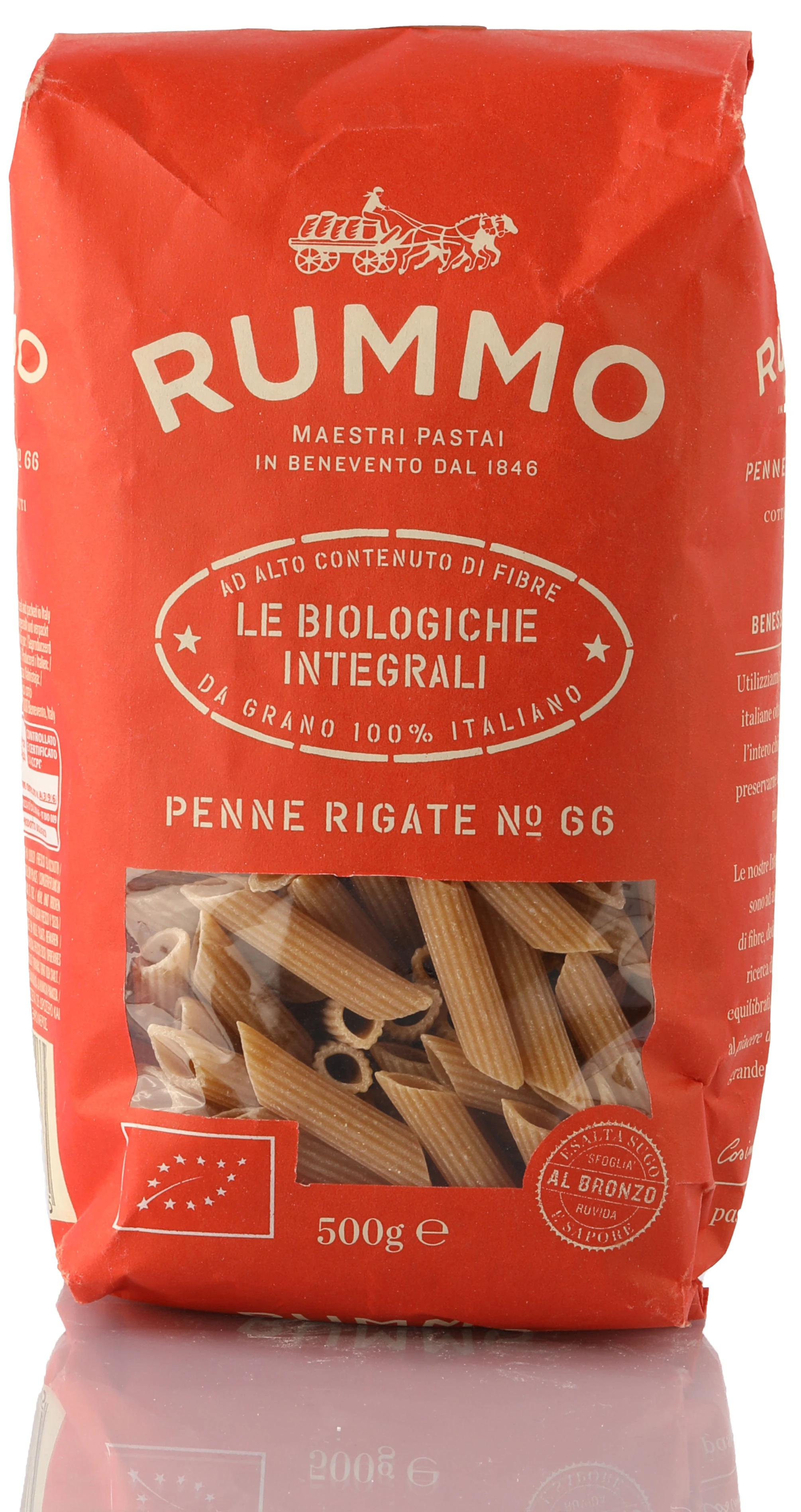 Integralna testenina penne rigate (organski proizvod) 500 g Rummo Spa